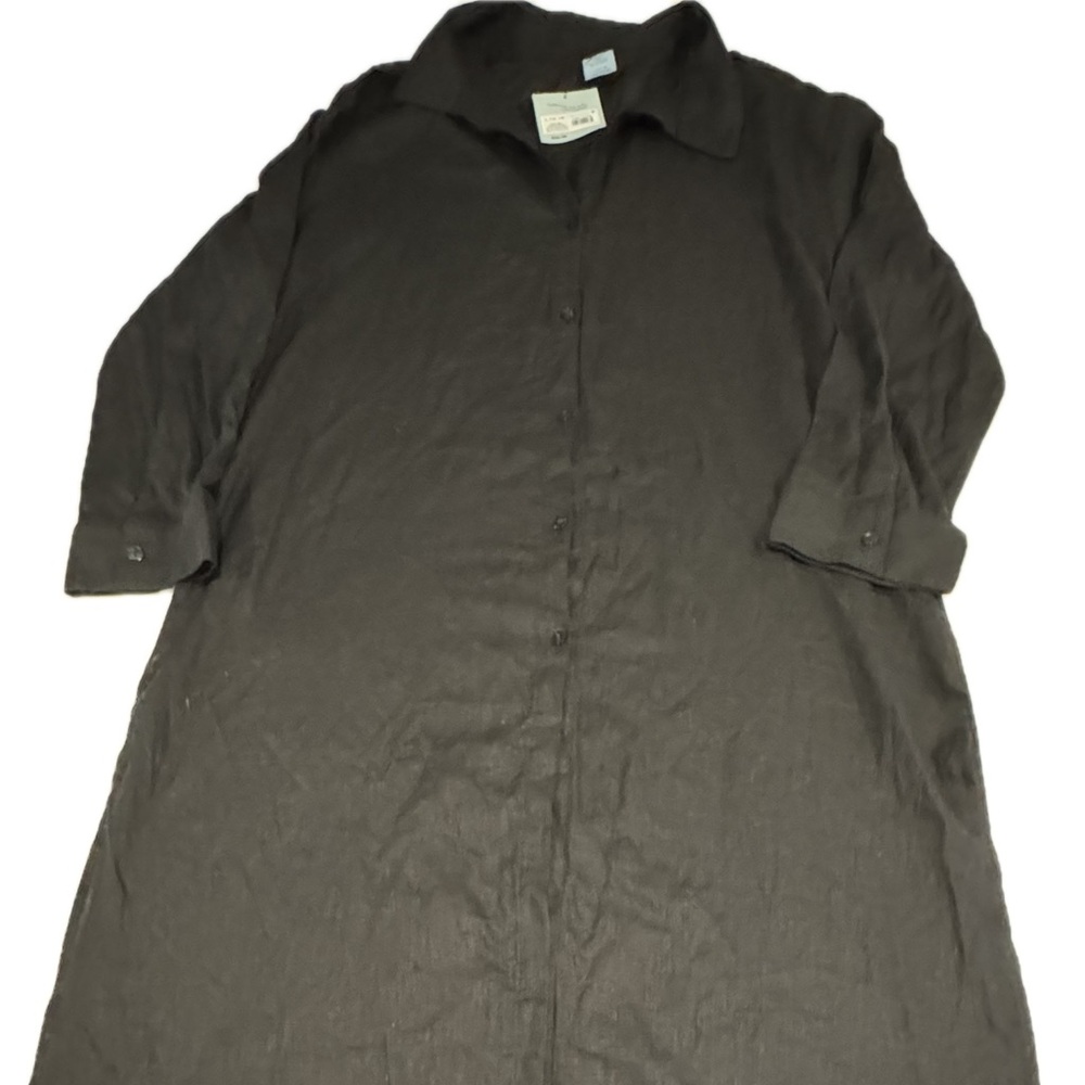 Shade & Shore Swimsuit Linen BlendCover Up-Large Black (12/14) NWT